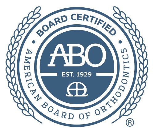American Board of Orthodontics (ABO) Board Certified seal.